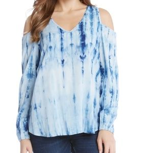 Cold Shoulder Tie-Dye Top KAREN KANE